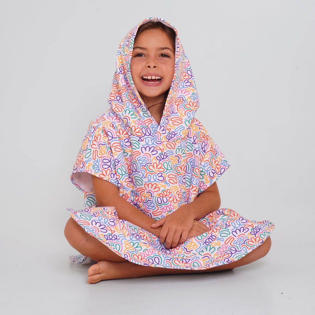 Poncho lineas de colores