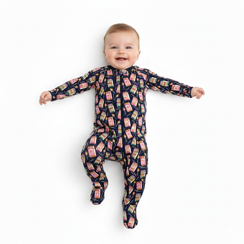 Pijama enteriza de pies convertible