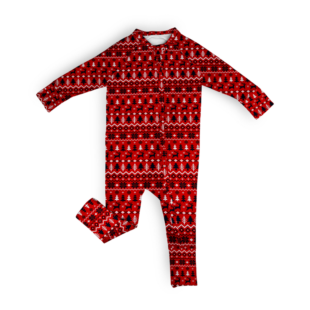 Pijama enteriza de pies convertible NAVIDAD