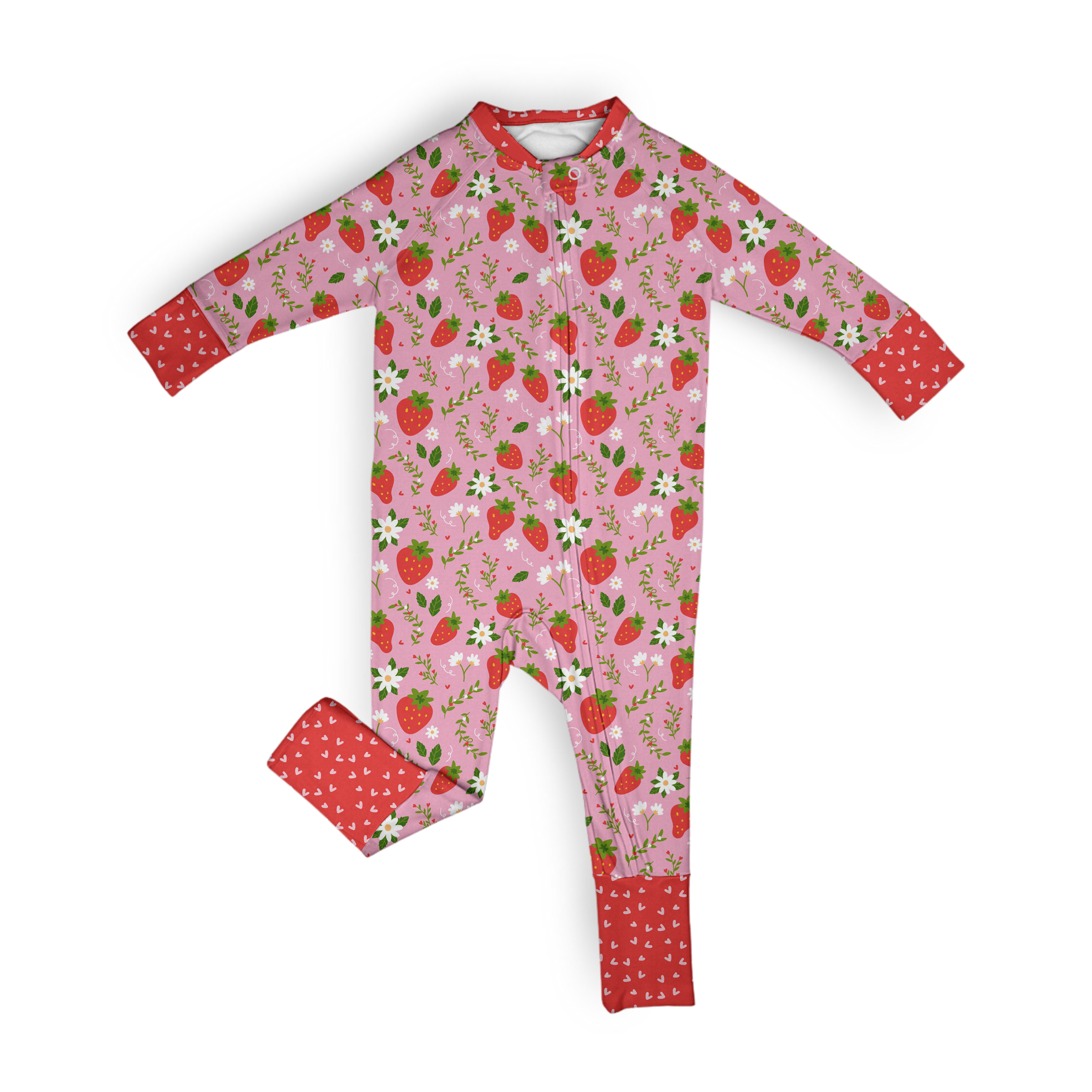 Pijama enteriza de pies convertible.